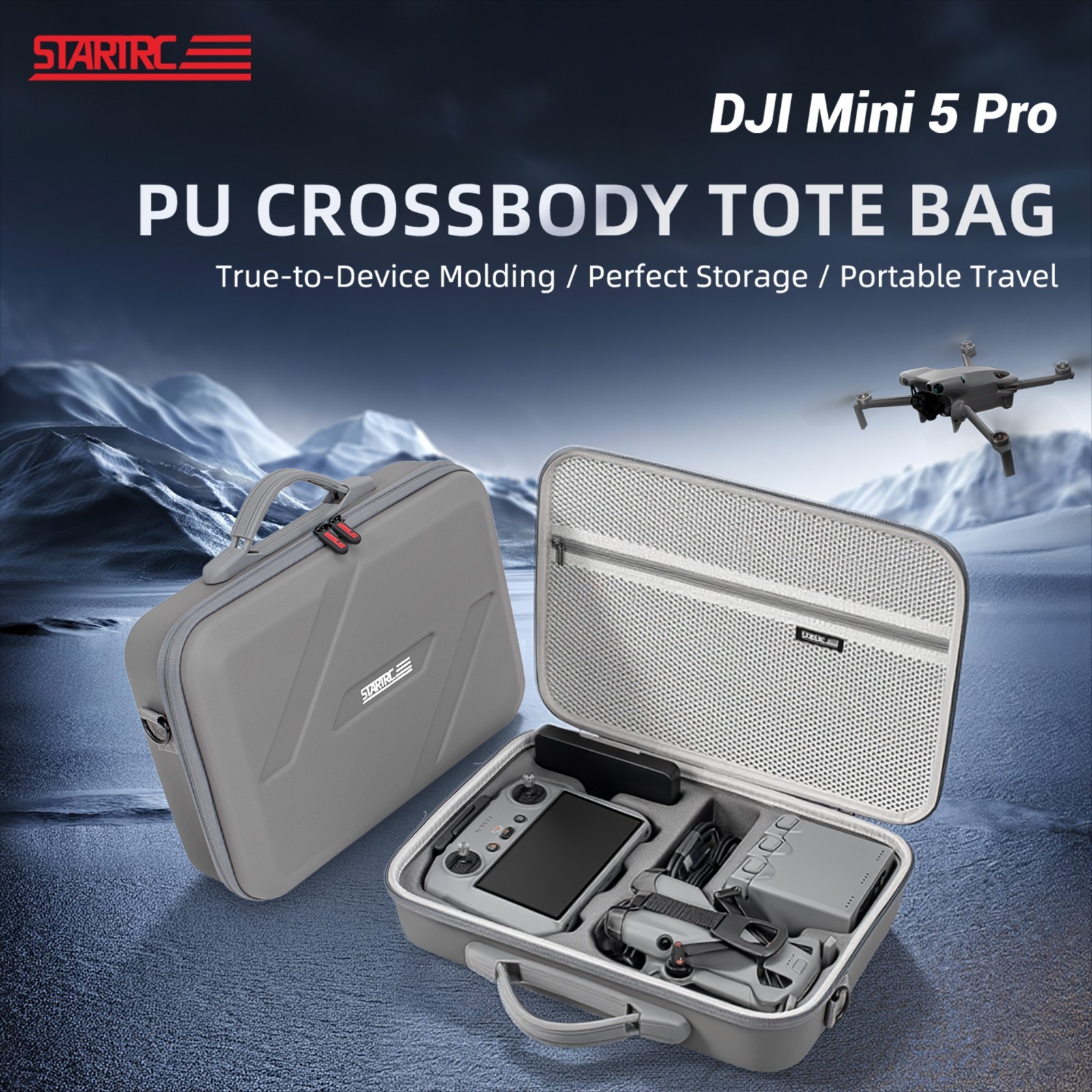 Portable Carrying Case for DJI Mini 5 Pro & RC 2 Controller - Fly More Combo