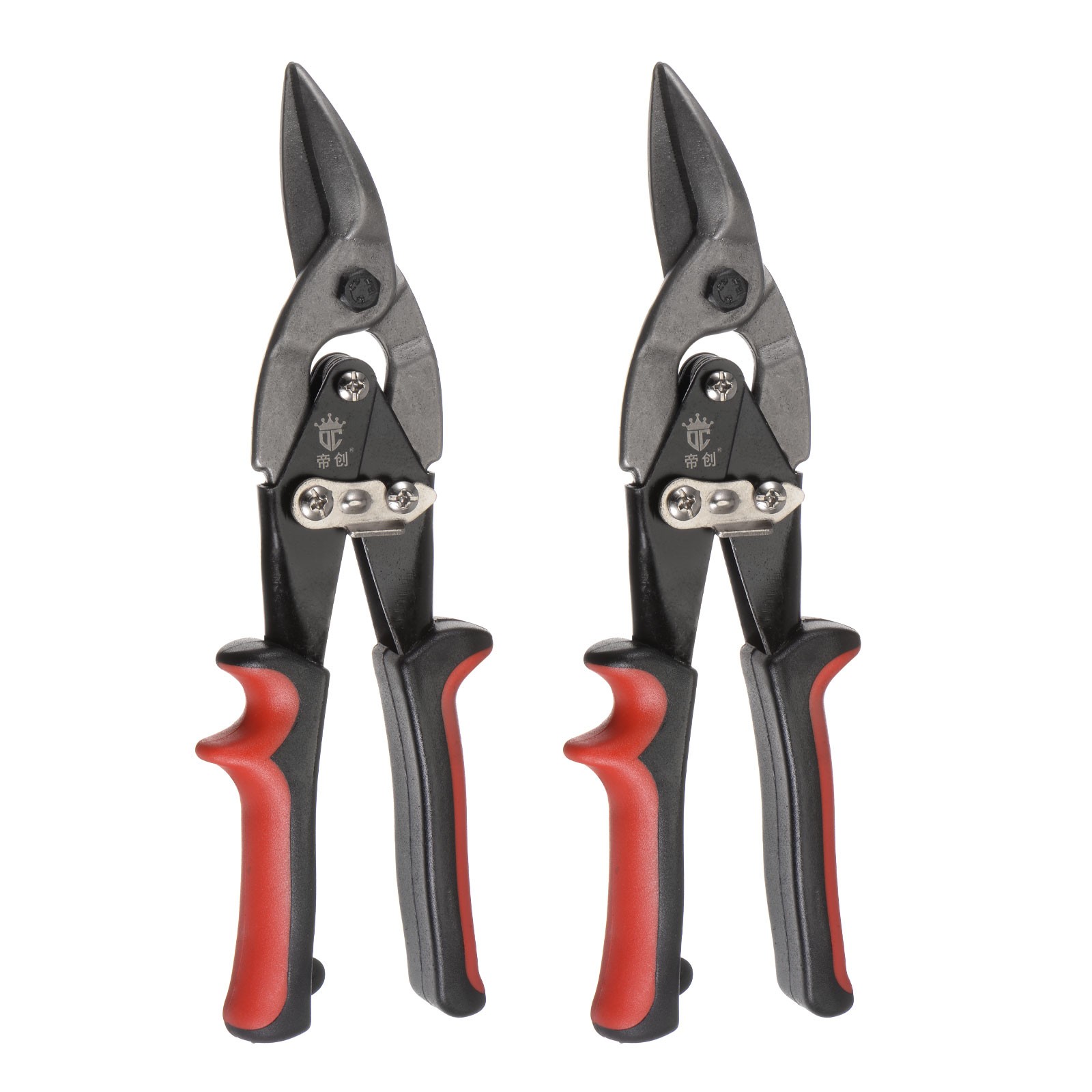 2pcs Aviation Tin Snips 10" Right Cut Metal Cutter Pliers with PVC Handles