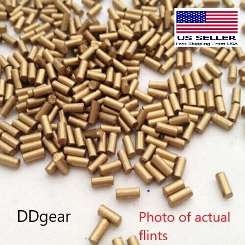 1000 Lighter Flints Gold Replacement for fluid/gas lighters, Bulk Lighter Flint