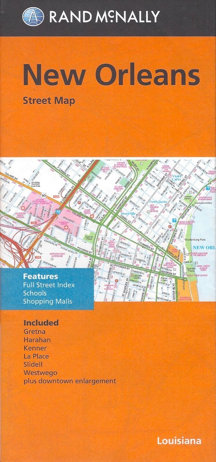 New Orleans, Louisiana Street Map, by Rand McNally - 2022 edition