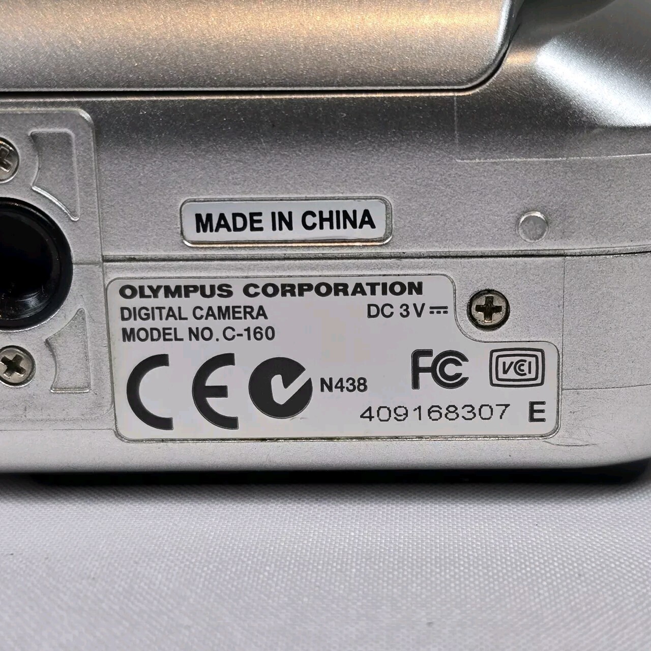 Olympus Digital Camera Camedia C-160 Zoom 3.2MP Silver Good Working Condition