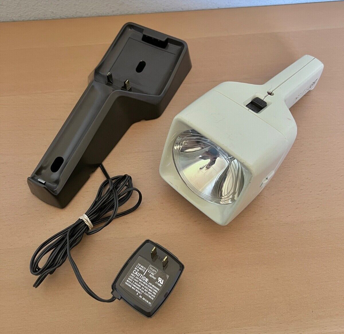Vintage Sears Roebuck Cordless Light with Sears Charger -PARTS Not Working READ-