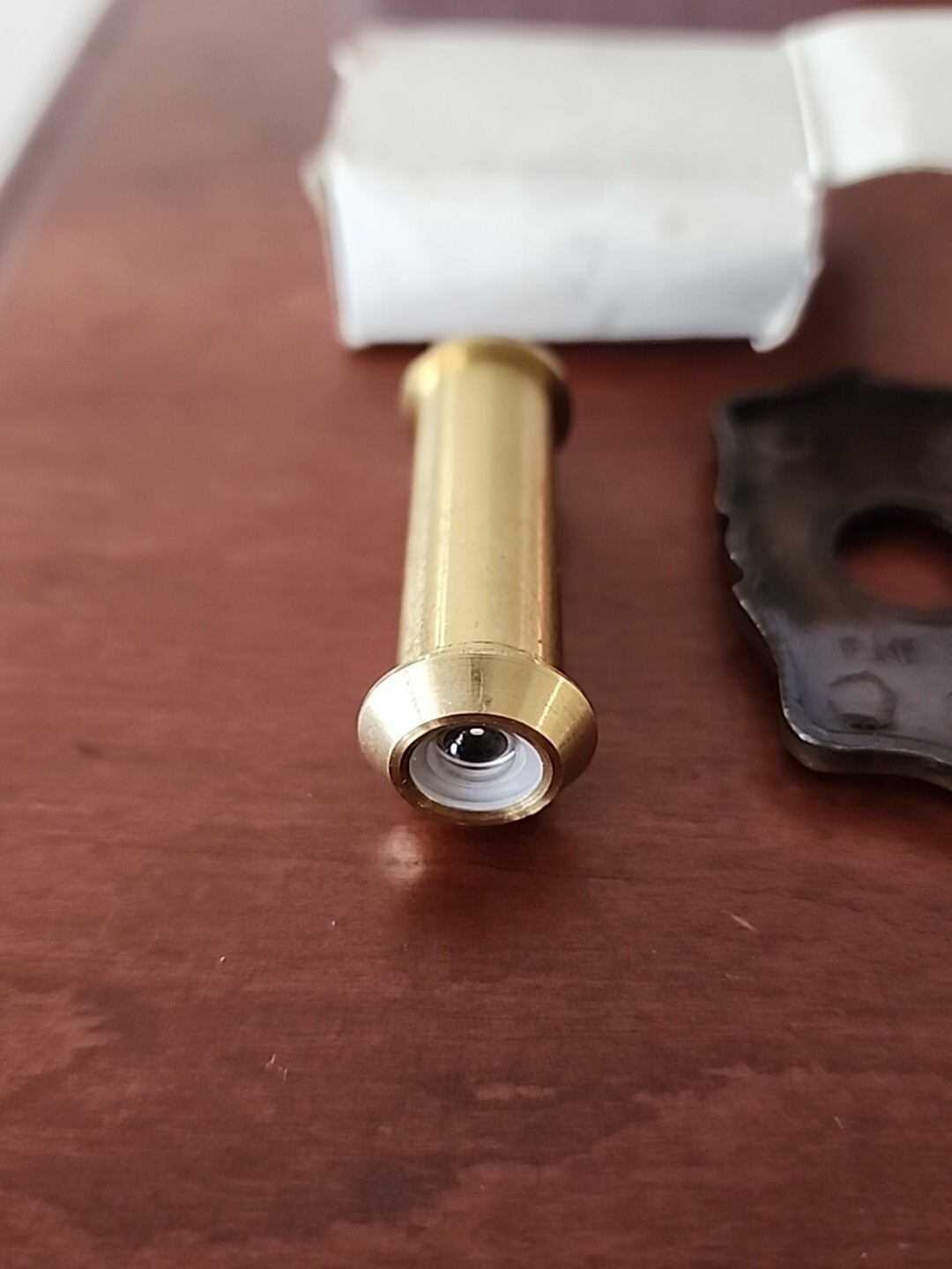 Vintage Door Viewer And Plate Brass