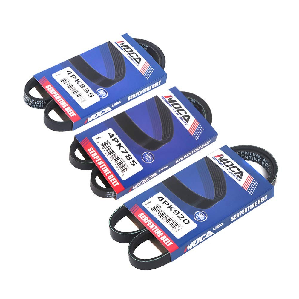 MOCA 4PK785 4PK835 4PK920 Serpentine Belts Fit 1994-2001 for Acura Integra GS...