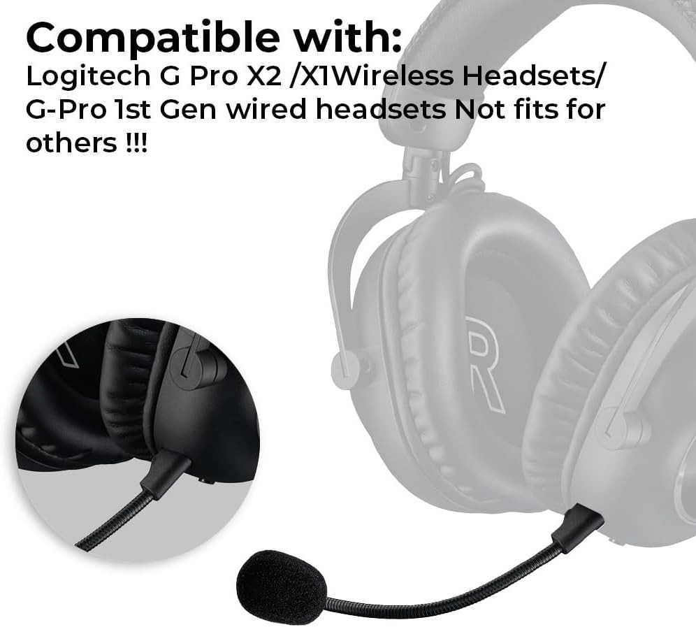 Precision-Engineered Replacement Mic for Logitech G PRO X2 & Wireless Headsets