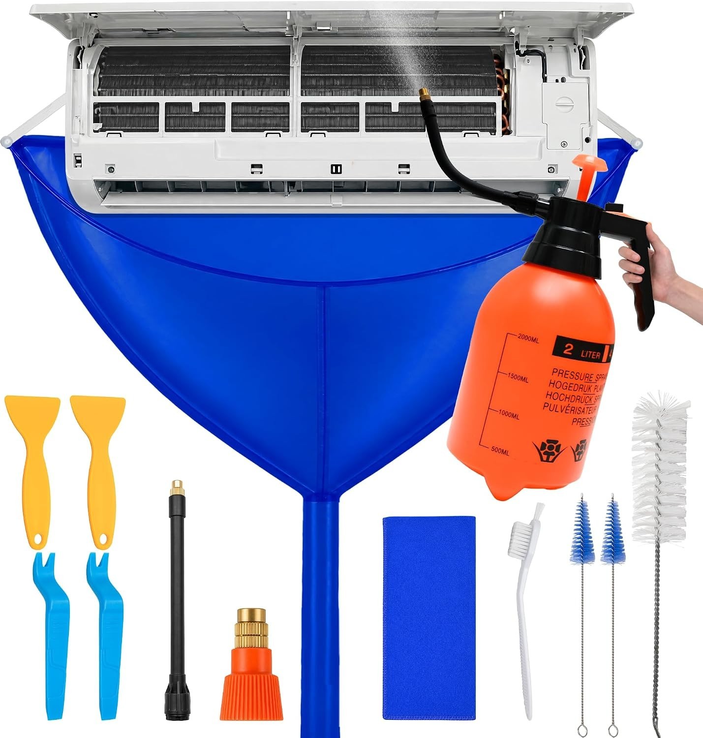 Mini Split Cleaning Kit: Waterproof Mini Split Cleaning Bag with 2L Rotatable...