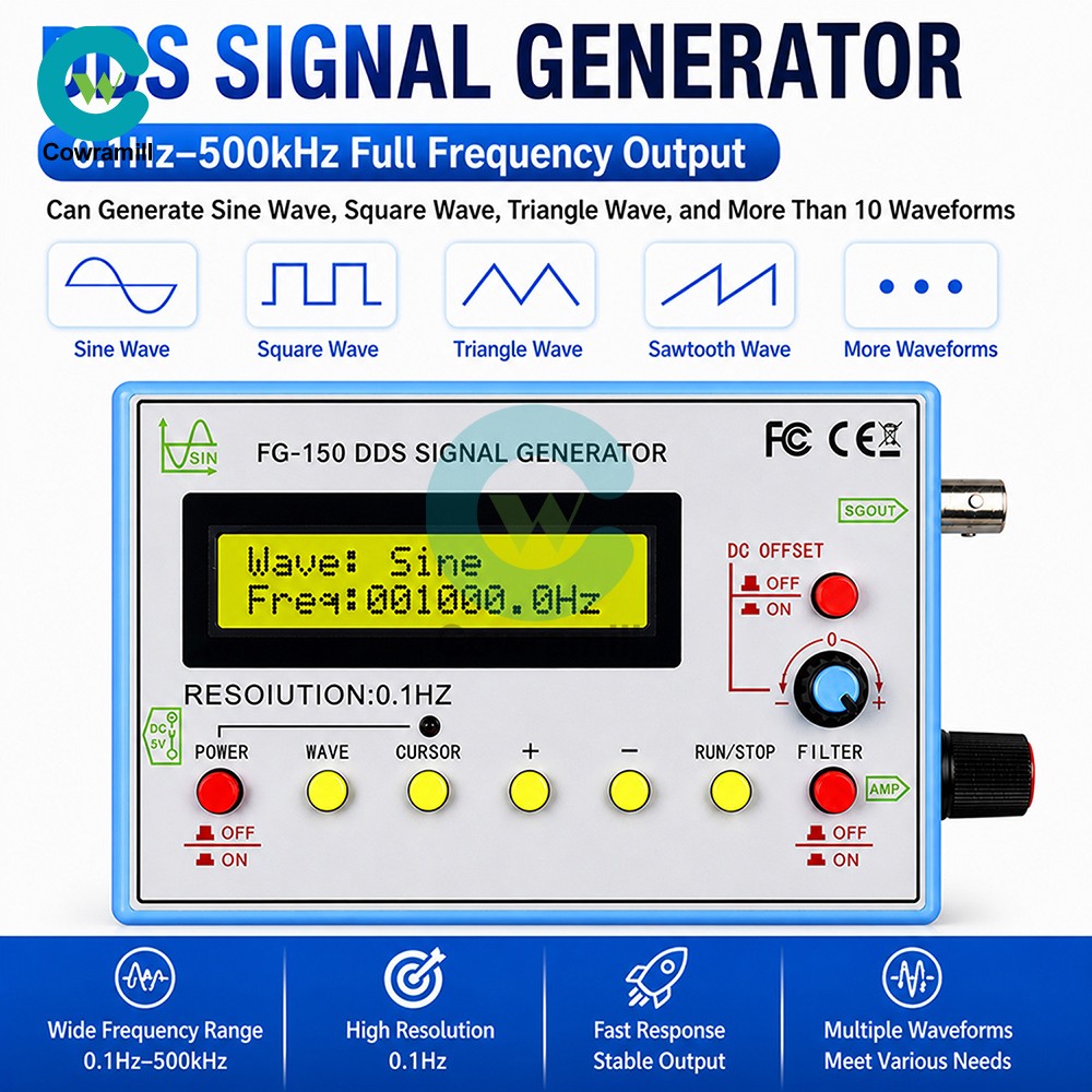 FG-150 DDS High-Precision Frequency Signal Generator with 15 Adjustable Waveform
