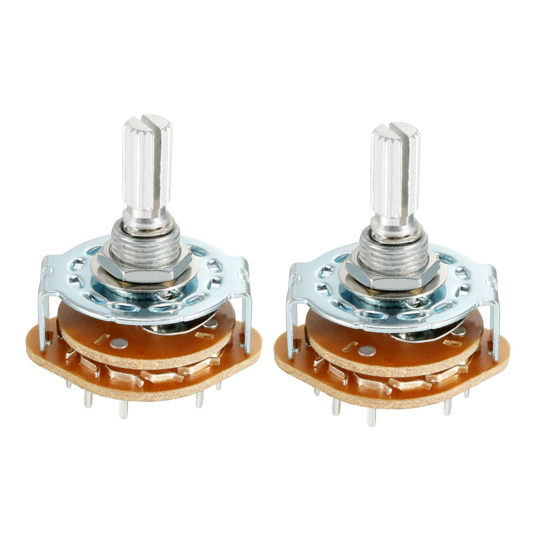 2pcs 16Pin 4P3T 4 Pole 3 Position 1 Deck Band Selector Rotary Switch