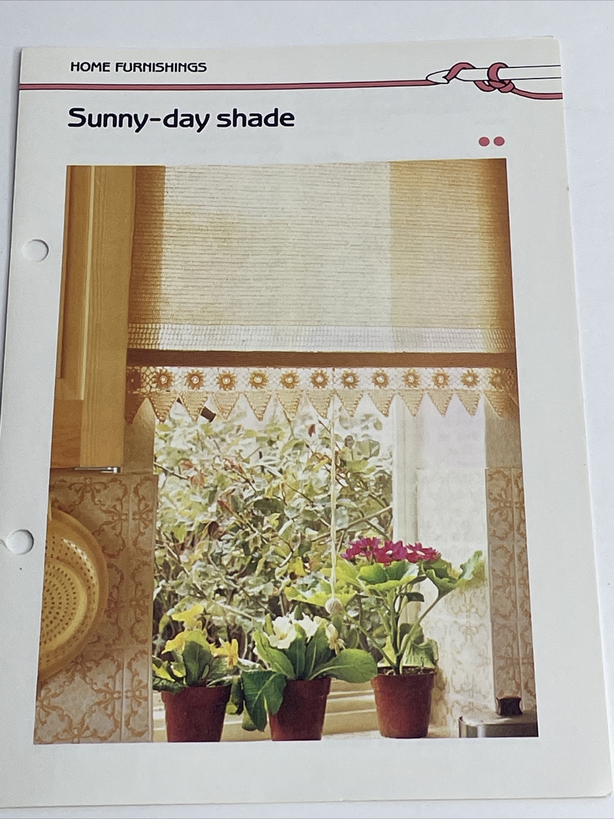Marshall Cavendish Sunny Day Shade Window Curtin  Crochet Pattern
