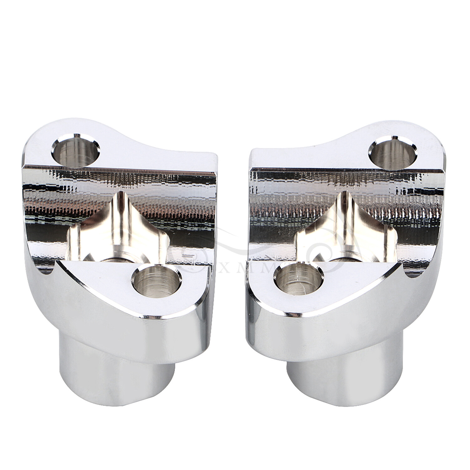 2" Tall Chrome Handlebar Risers Bottom For Harley Dyna Super Wide Glide FXDWG