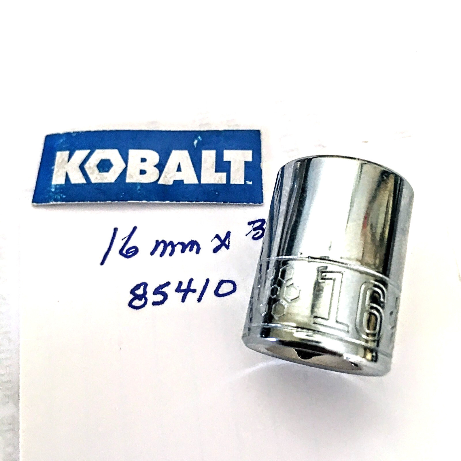 KOBALT  16  mm  x   3/8" Dr   Socket  6 Point  #85410 -  Free USA  Shipping