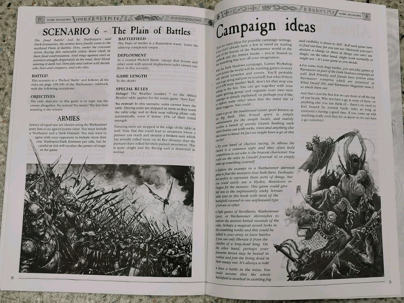 Warhammer Dark Shadows Supplement Book Games Workshop 2001 Albion OOP Paper Back