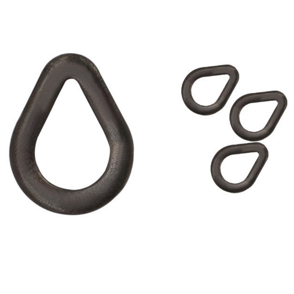 100pcs Carp Fishing Pear Shape Rig Rings Loops Swivels Carping Terminal Tackle