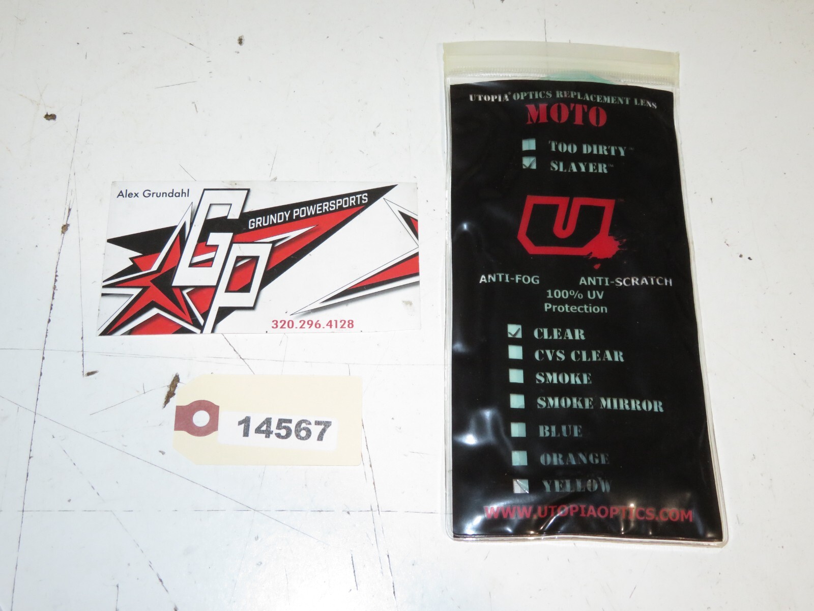 Utopia Optics - New Slayer Moto Lens Clear Qty 1 - 697024100160