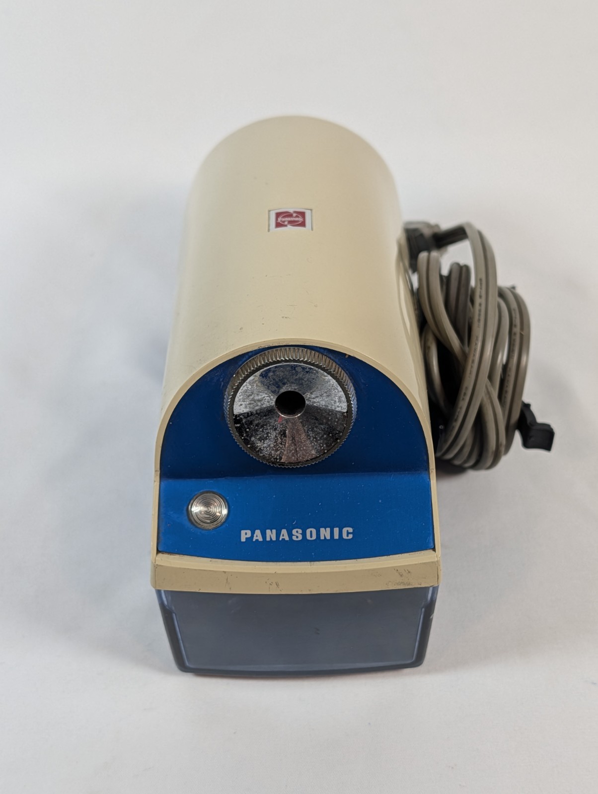 Vintage Panasonic KP-5 Electric Pencil Sharpener, Blue, Made Japan - Read