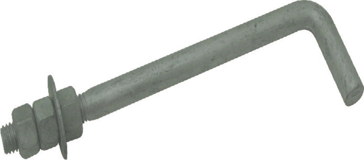 3/4" x 12" Threaded Concrete Anchor L Bolt Anchoring Hot Dipped Galvanized
