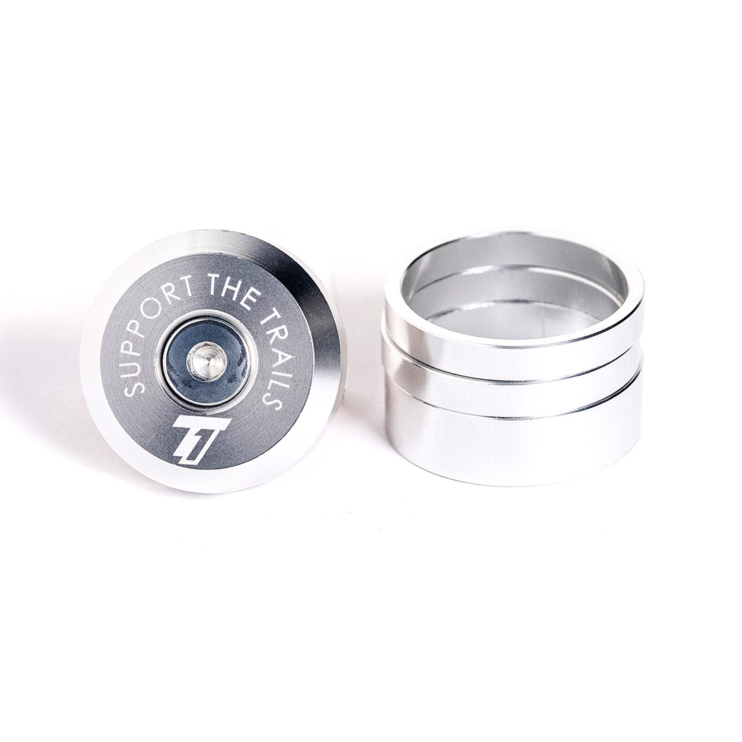 Top Cap & Spacer Kit - Trail One Components Top Cap & Spacer Kit - Silver (Raw)