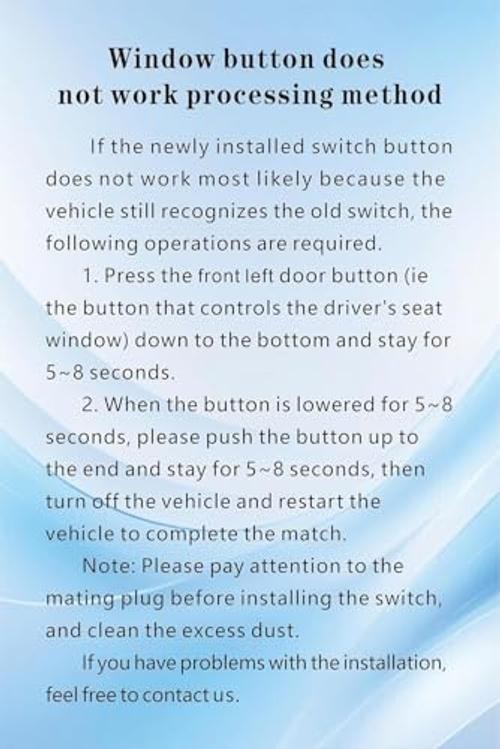 Master Power Window Switch Control Button Front Left Driver Side Compatible