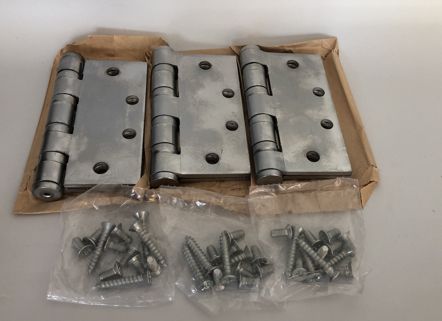 New! ECBB | 1102 | 4.5" x 4.5" | US26D. Hinges r2ebin