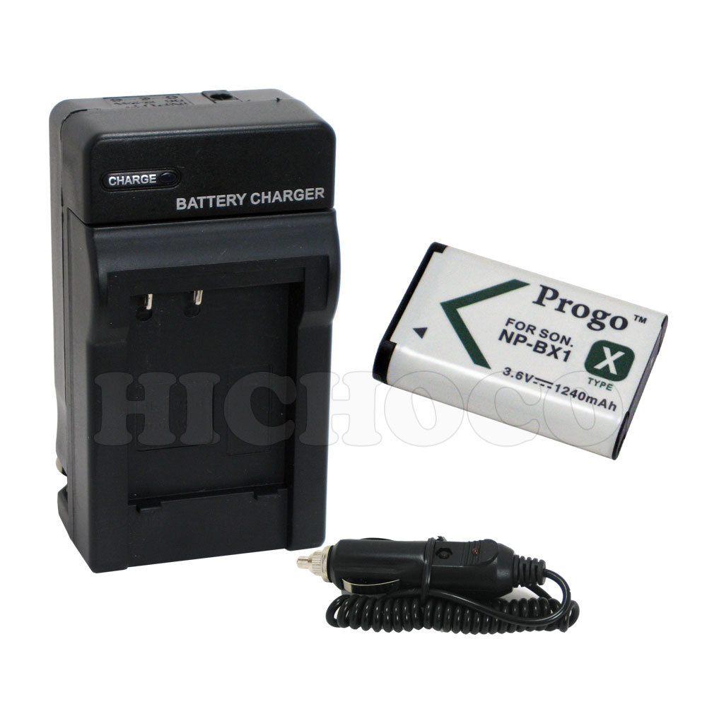 Progo Battery & Rapid AC/Car Charger Kit for Sony NP-BX1, DSC-RX100