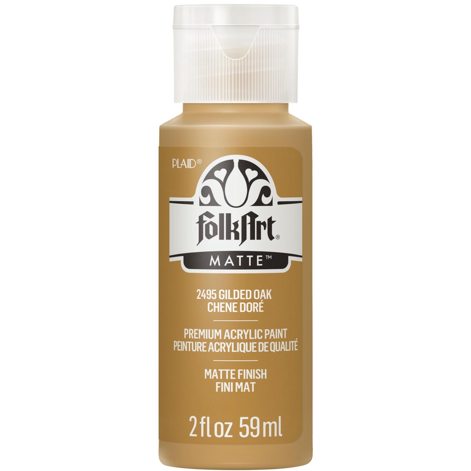 FolkArt Acrylic Paint in Assorted Colors (2 2 Fl Oz (Pack of 1), Gilded Oak