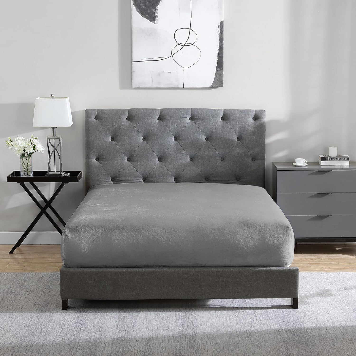 Queen Plush Fur⭐Fitted Sheet⭐ Ultra Soft & Thick Plush Fur ⭐All Season 🌟🌟🌟