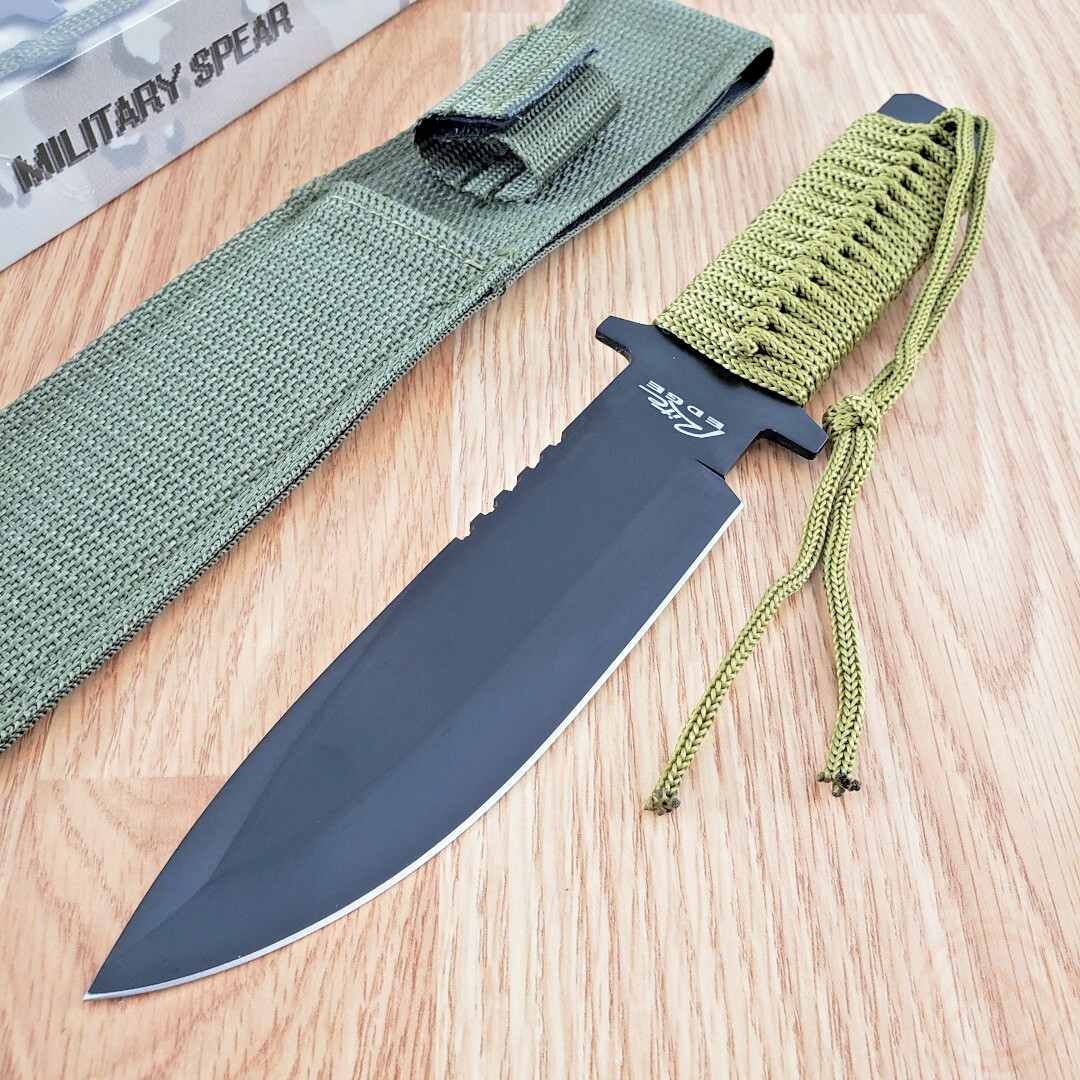 Rite Edge Military Knife 6" Spear Point Blade One Piece Stainless Construction