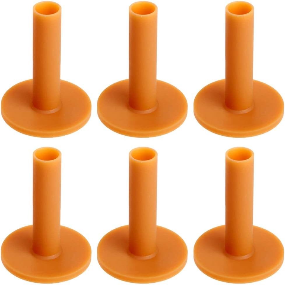 6 Pack 3 Inch Rubber Golf Tees Driving Range Training Tee, Yellow