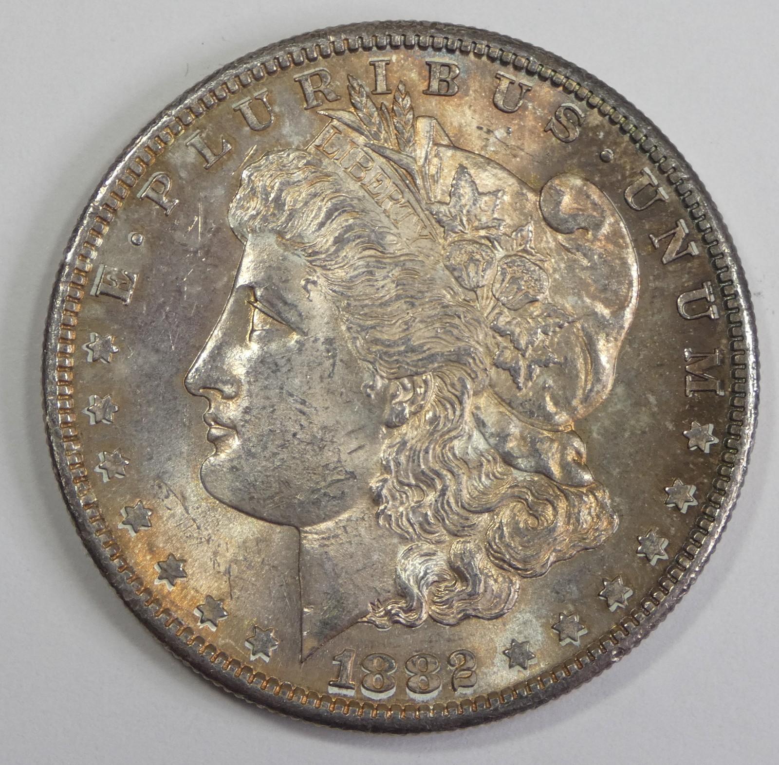 1882-S Morgan Dollar Nice BRILLIANT UNCIRCULATED Silver Dollar ~ FAB Toning