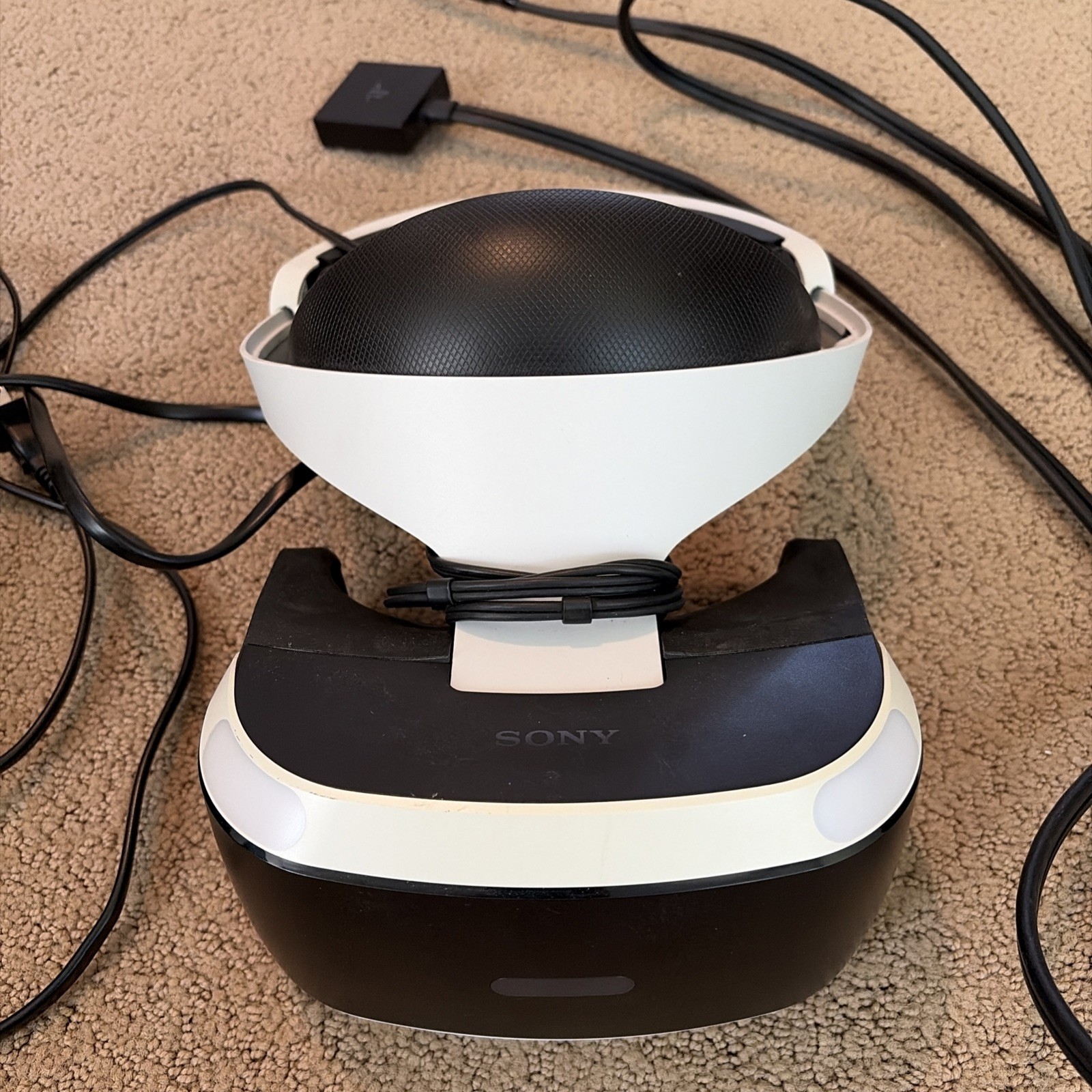 PlayStation VR 1 Headset and Breakout Box with cables, no controllers