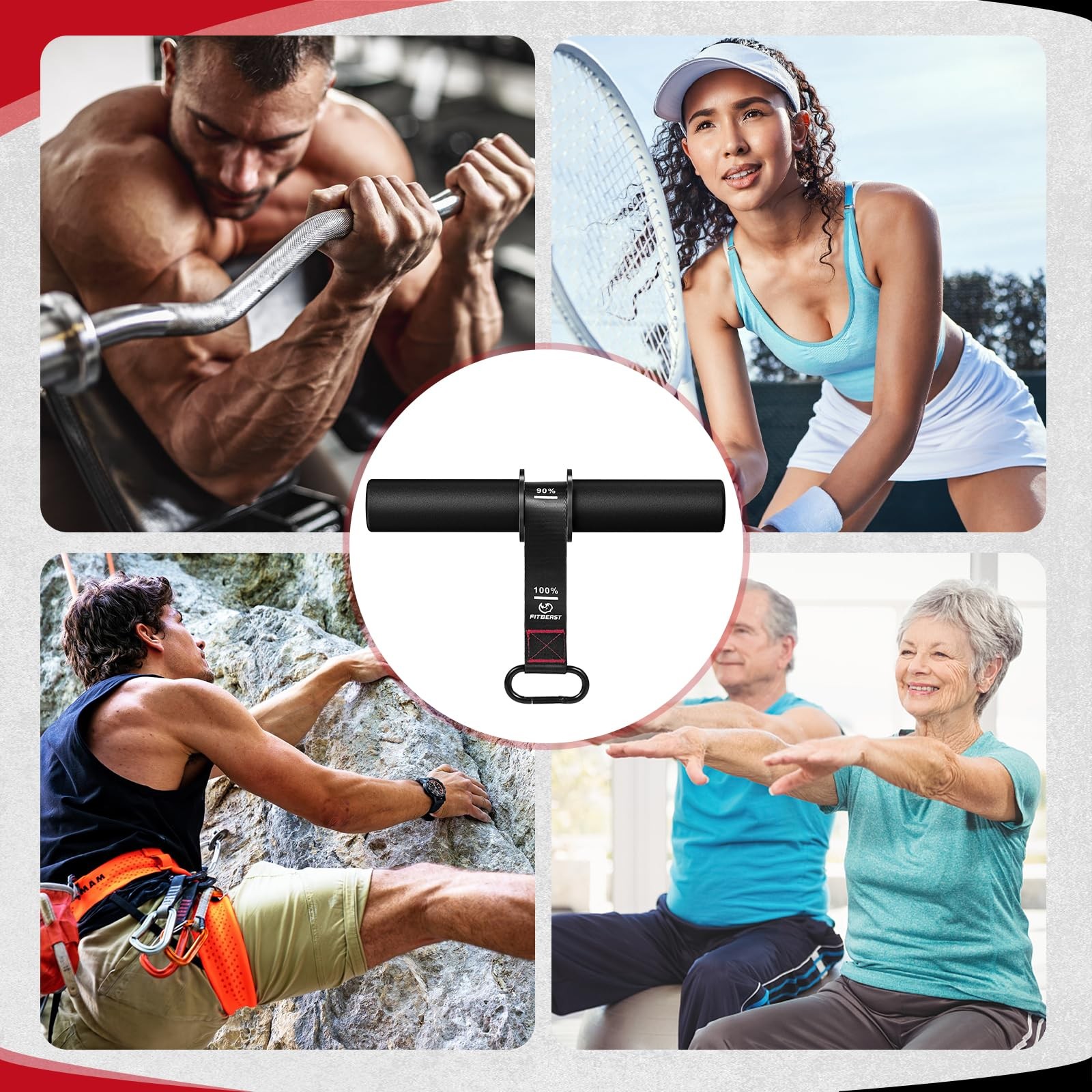 Forearm Strengthener & Wrist Roller - Forearm Strength Trainer
