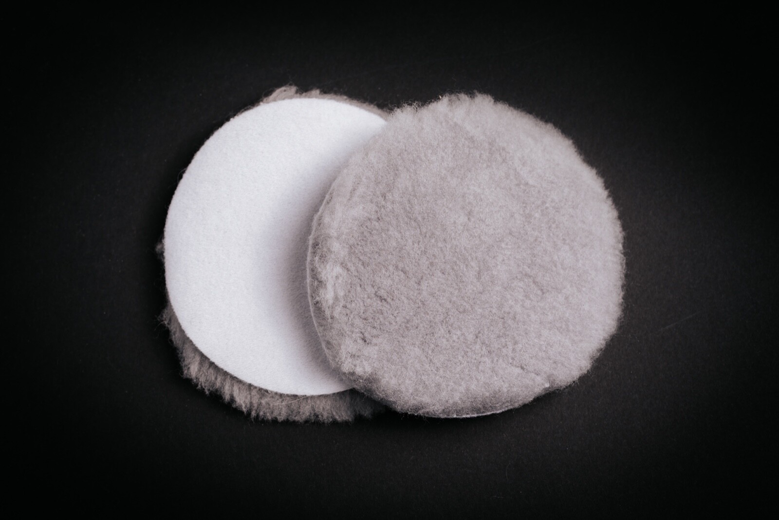 6.5" Grip Lambswool Buffing Pad, Grey - 12 pack