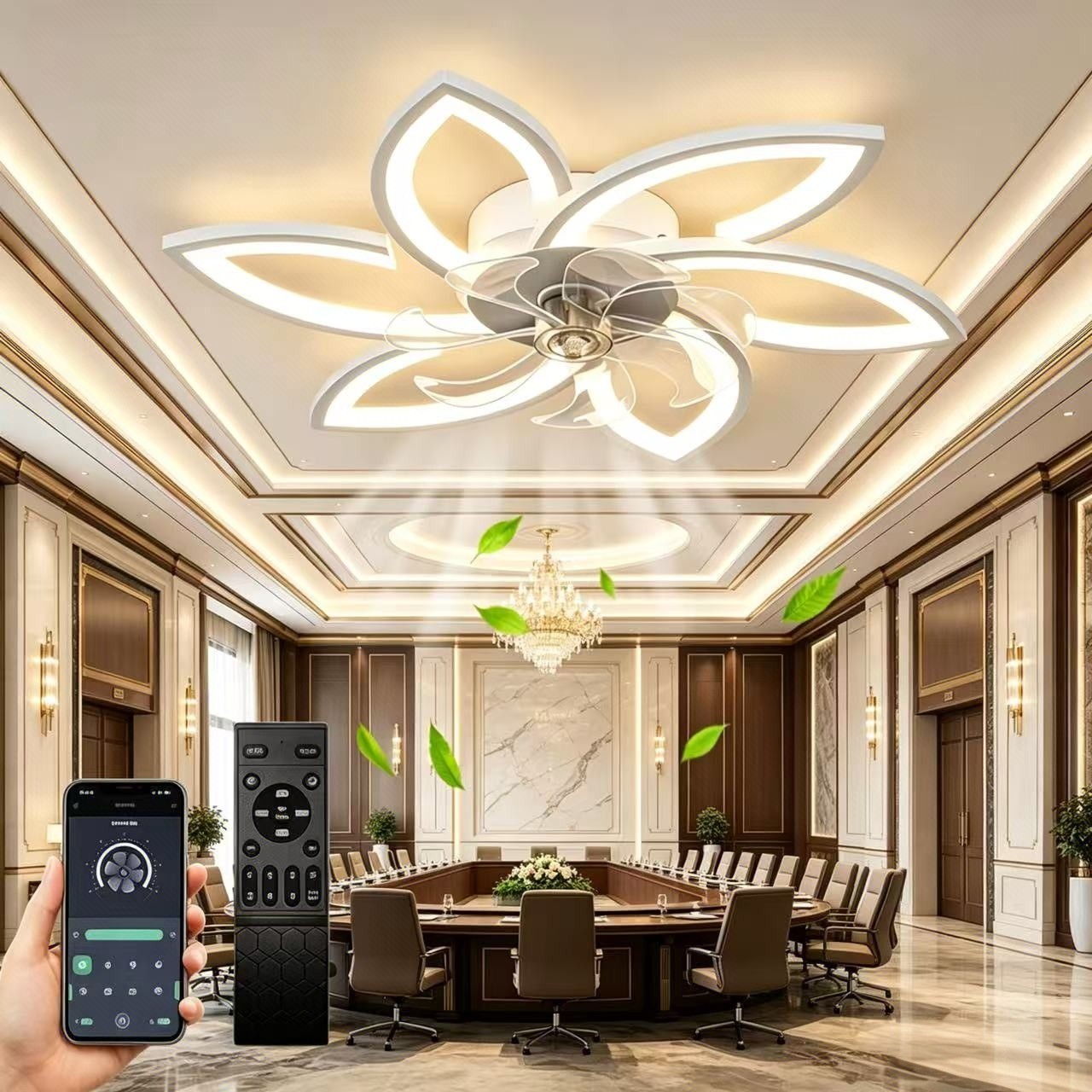 Variable Intensity Ceiling Fan with Light Indoor Home Decor Ceiling Lighting