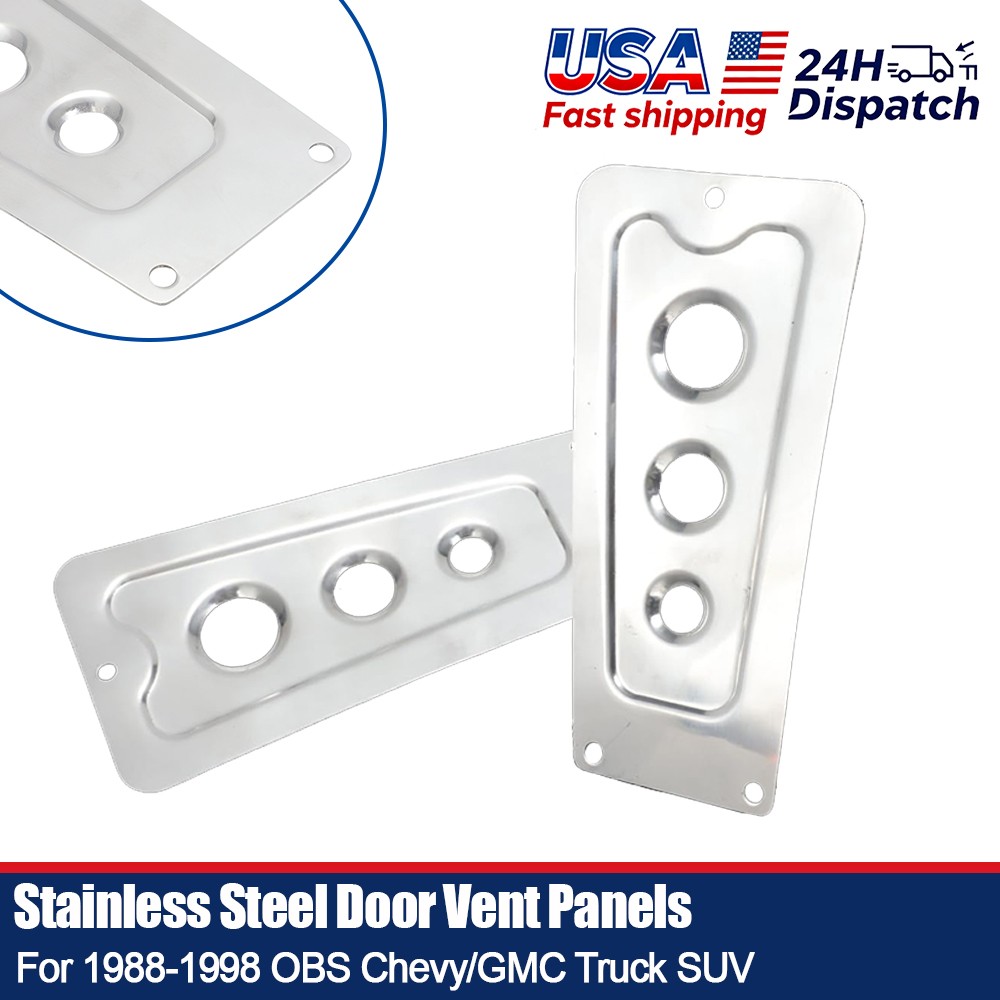For 1988-1998 OBS Chevy/GMC Truck Stainless Steel Door Vent Panels Left/Right US