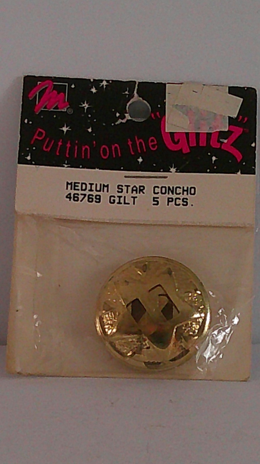 Vintage Mangelsen's Medium Star Gold Tone Concho 46769 Puttin' On The Glitz