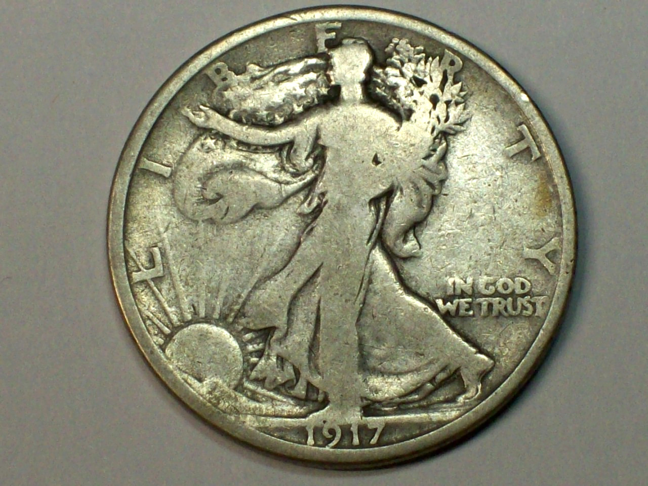 1917-S Rev. Walking Liberty Half Dollar   GOOD+       SN8241