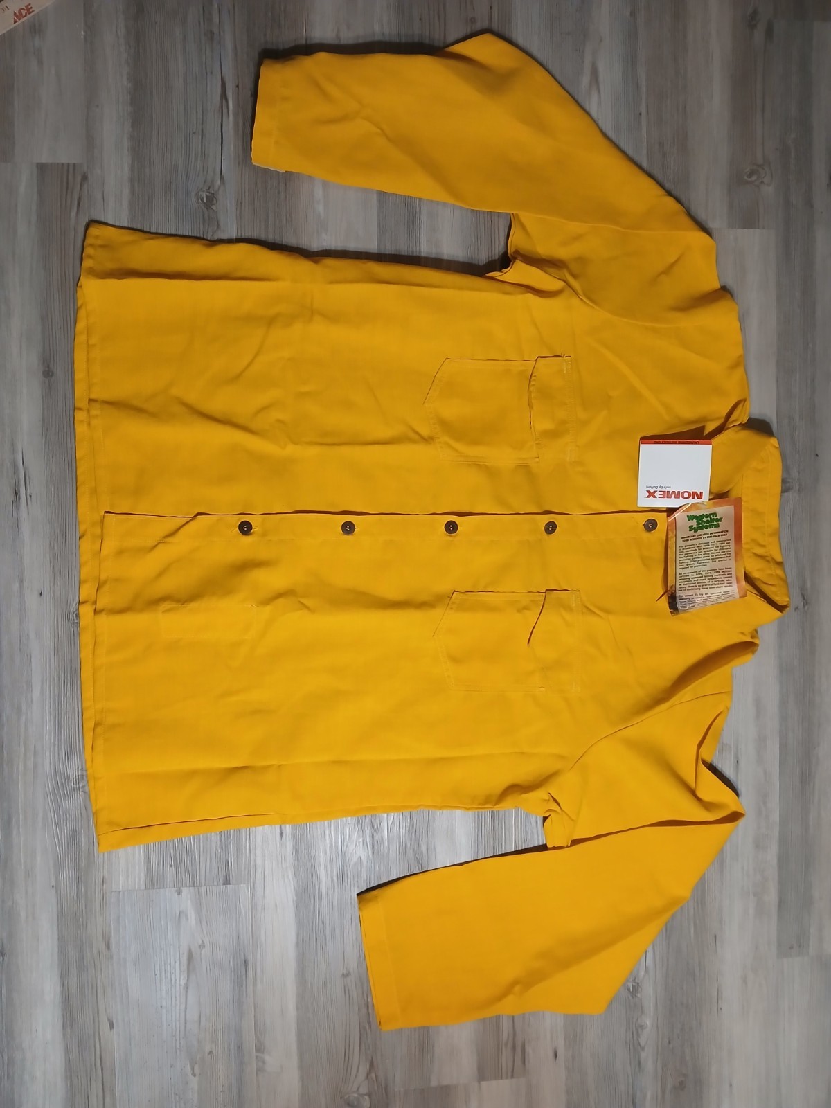 Crew Boss 6.0 oz. Nomex IIIA Traditional Shirt Yellow XX-Large 50”-52” NWT