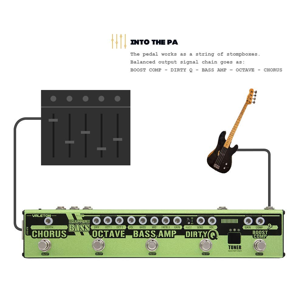 Dapper Bass DI Preamp Stage Session Gigging Gear Multi-Effects Pedal