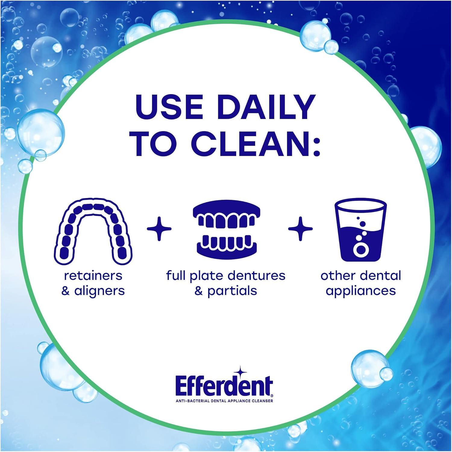 Efferdent Retainer Cleaning Tablets, Denture Cleaning Tablets - 126 Tablets