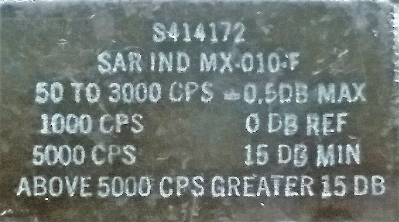 FR4QX11YY LOW PASS FILTER 600Ω @ 60Ω  SAR IND MX-010-F