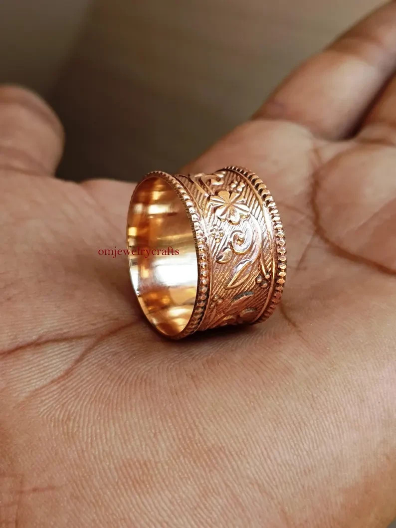Pure 100% Copper Wrap Ring, Arthritis Thumb Ring, Solid Copper Ring, Finger Ring