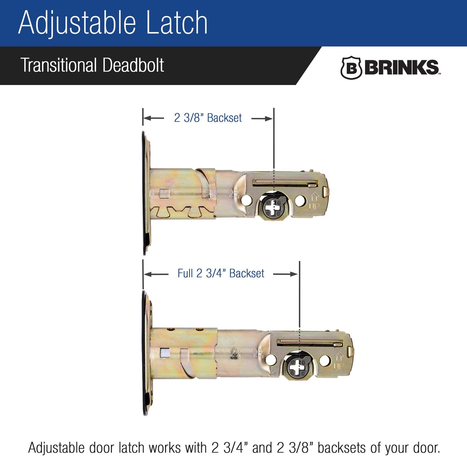 BRINKS Transitional Single Cylinder Deadbolt Lock, Door Lock Built for Reside...