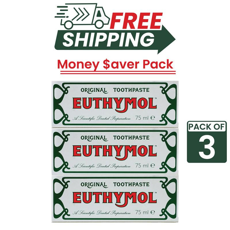 Euthymol Original Toothpaste 75ml PACK OF 3