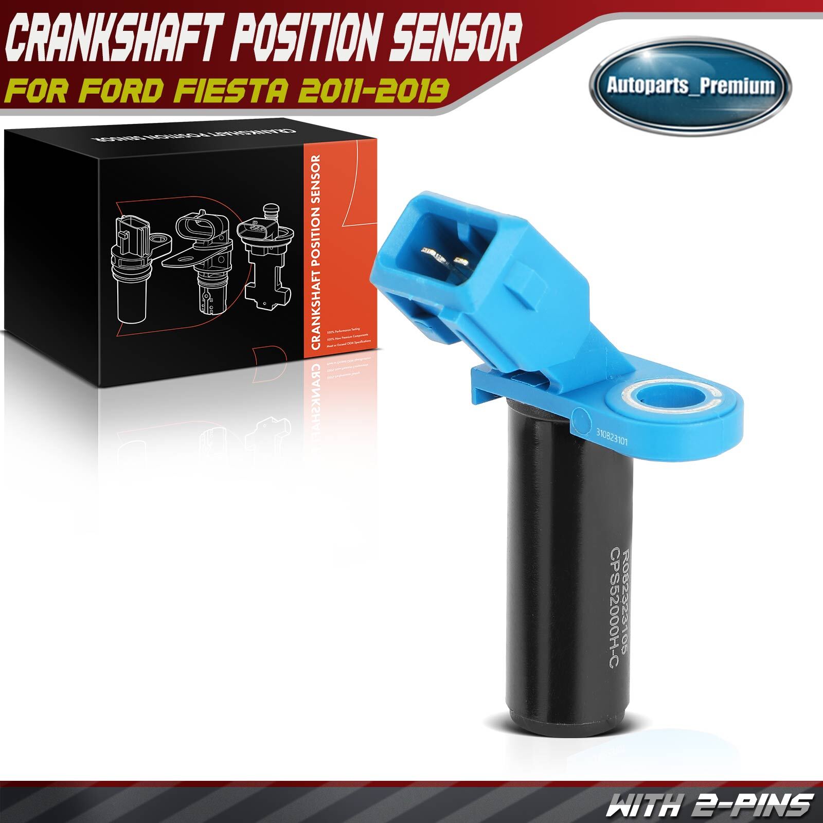 Engine Crankshaft Position Sensor for Ford Fiesta 2011-2019 L4 1.6L	V25720022