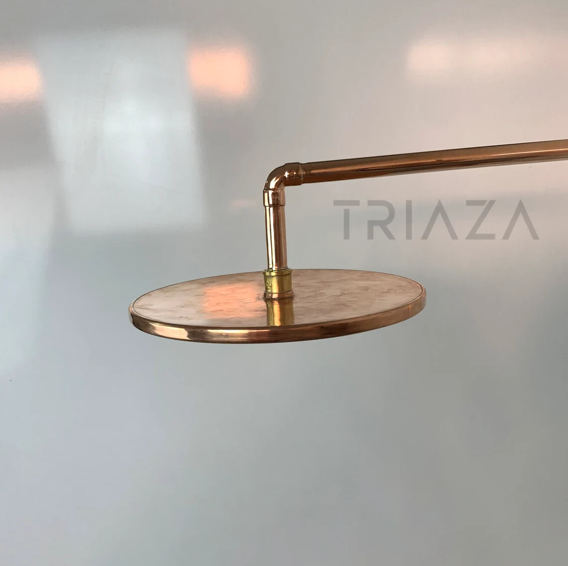 Unlacquered Solid copper shower head , outdoor shower head , outdoor shower
