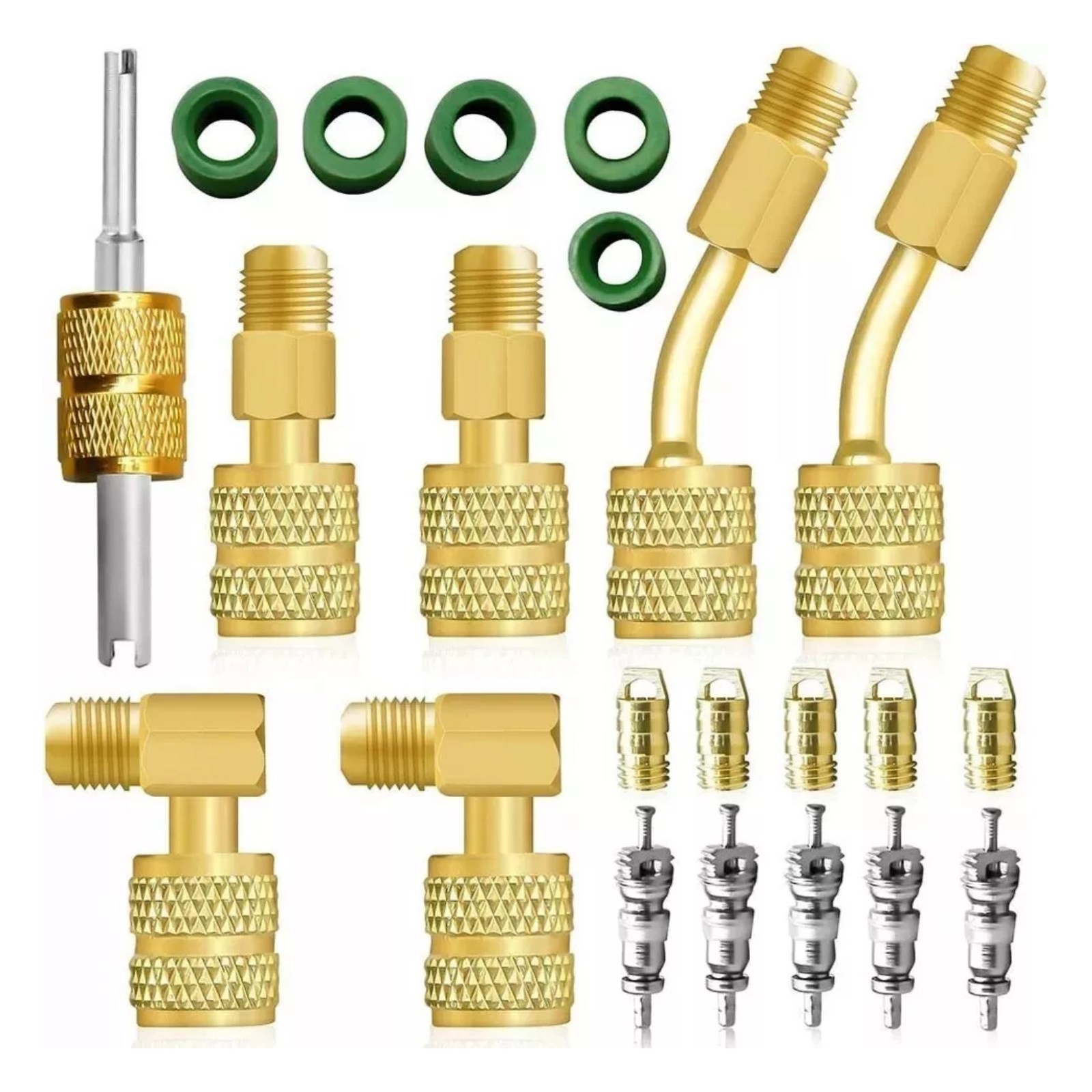 R410A Adapter Kit Mini Split Adapter 5/16 To 1/4 Coupler Brass+Rubber 100% New