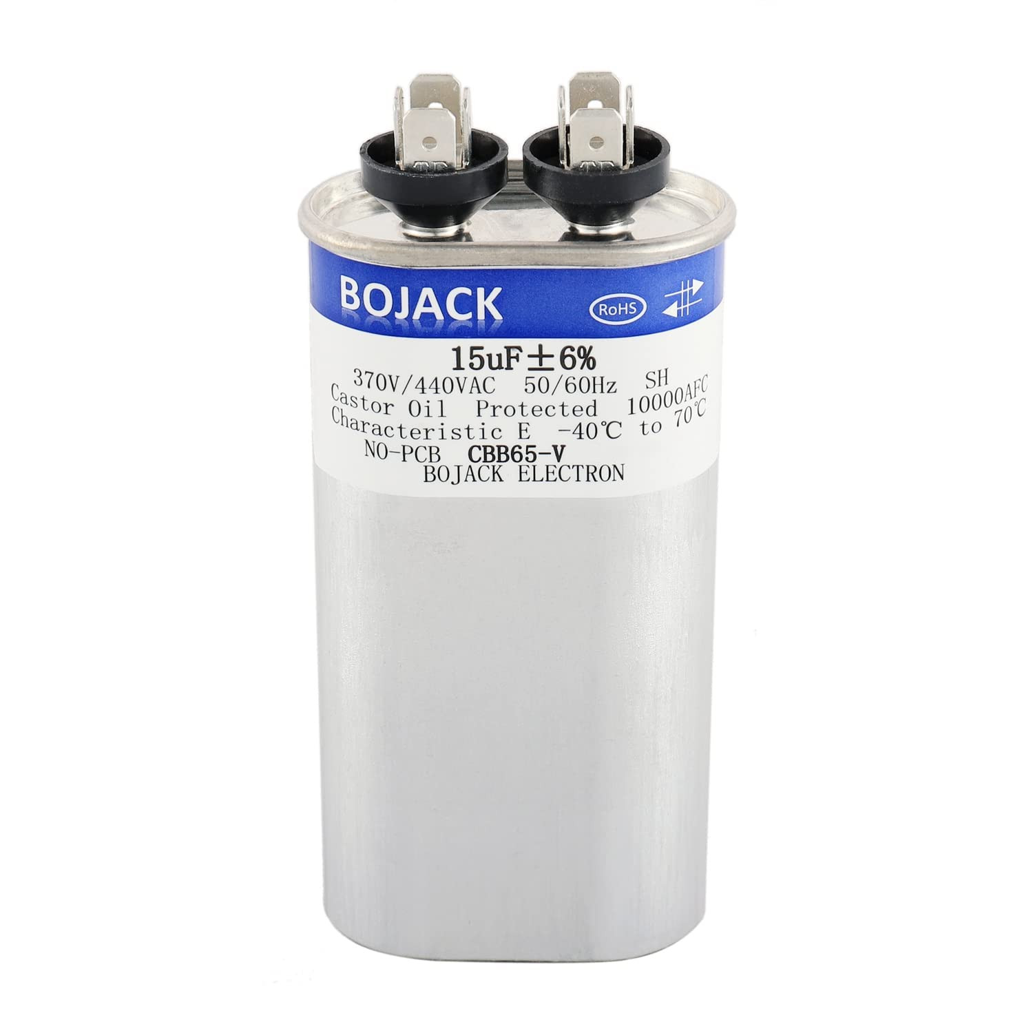 15 Uf ±6% 15 MFD 370V/440V CBB65 Oval Run Start Capacitor for AC Motor Run or Fa