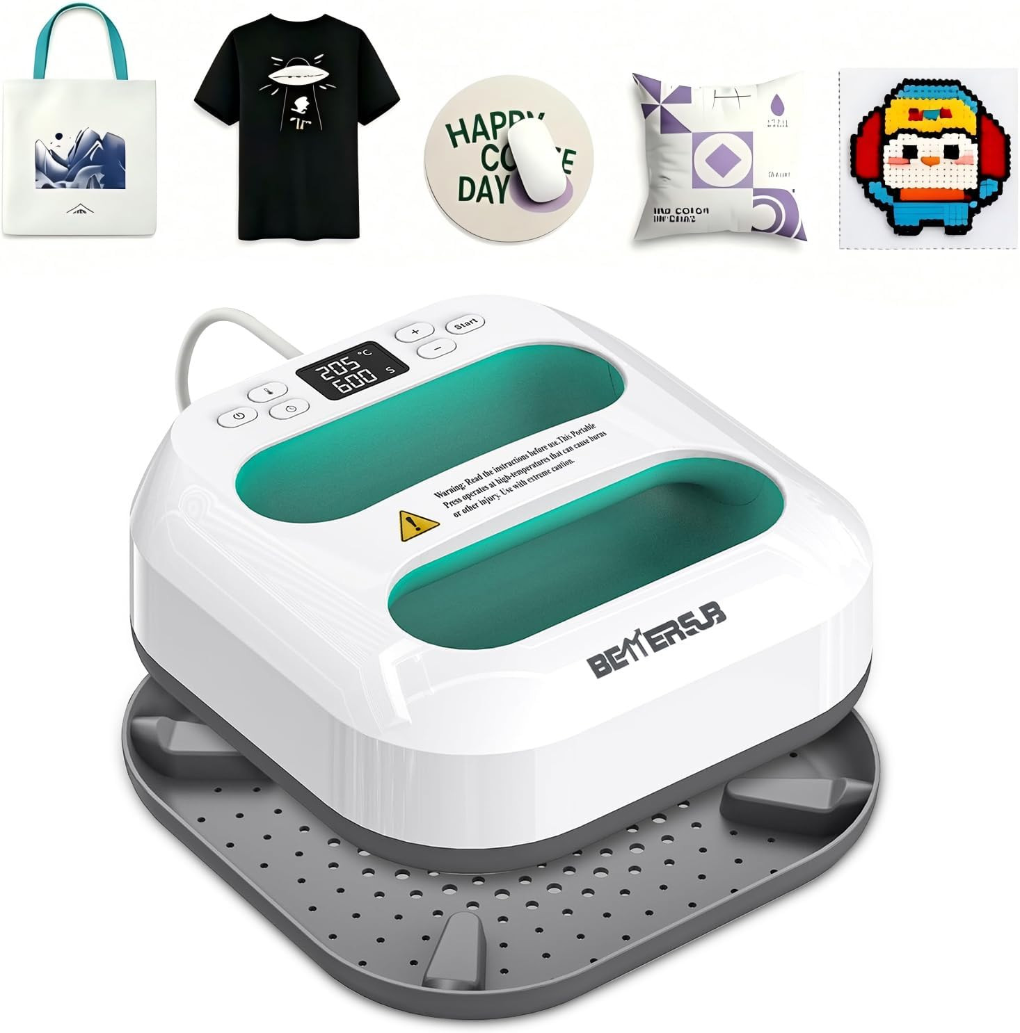 Heat Press Machine - Portable & Compact Heat Transfer Machine, Suitable for T-Sh