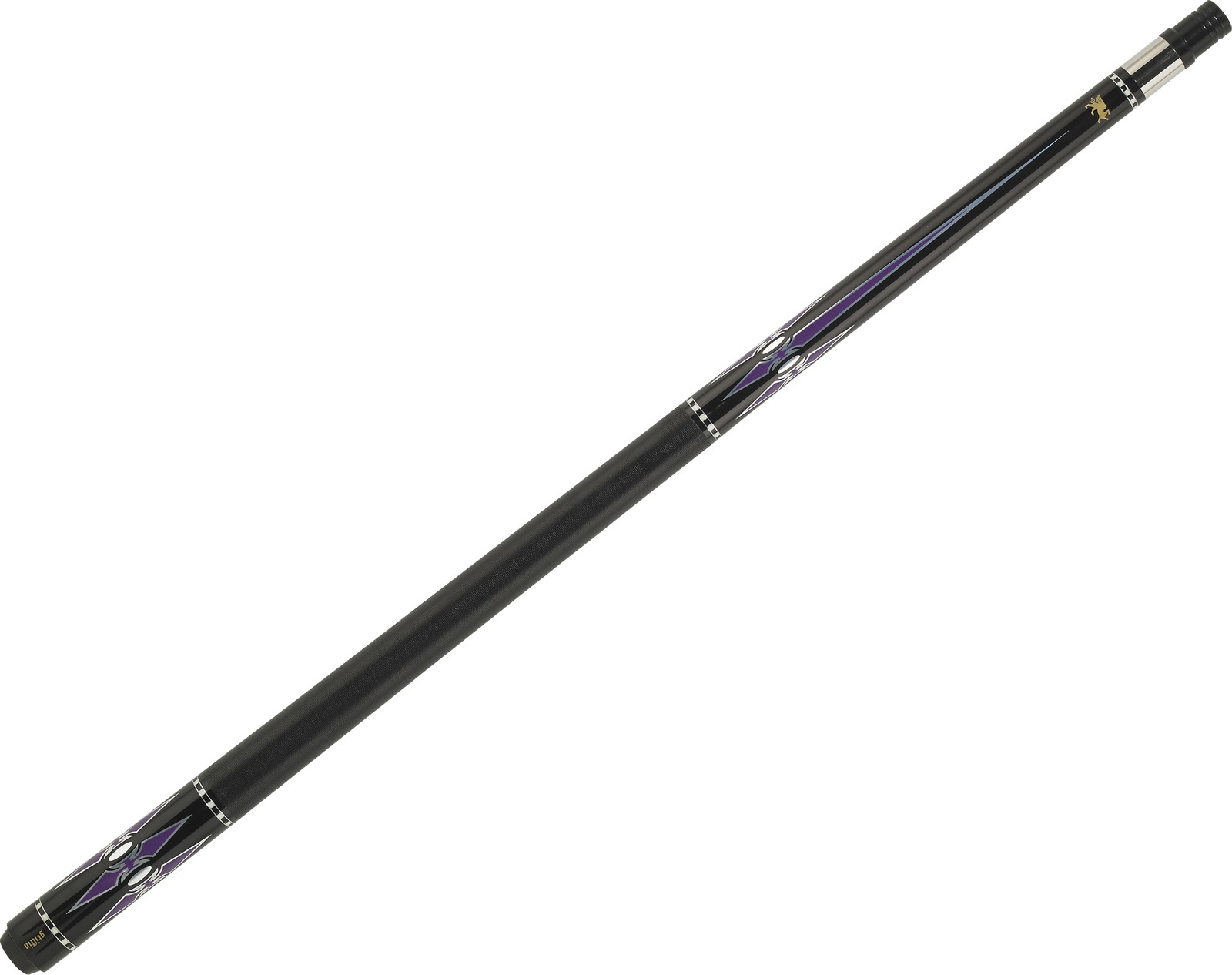 Griffin  GR48 Black w/Purple & Silver Reflective Points Pool/Billiards Cue Stick