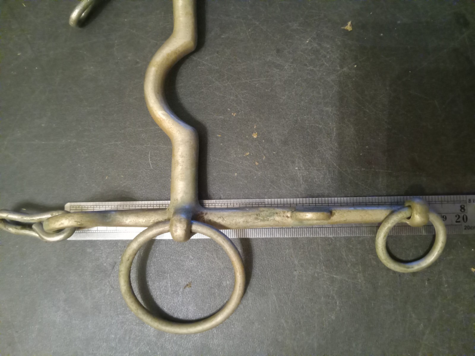 Weymouth bit 4 ring 4 3/4 in ported nickel